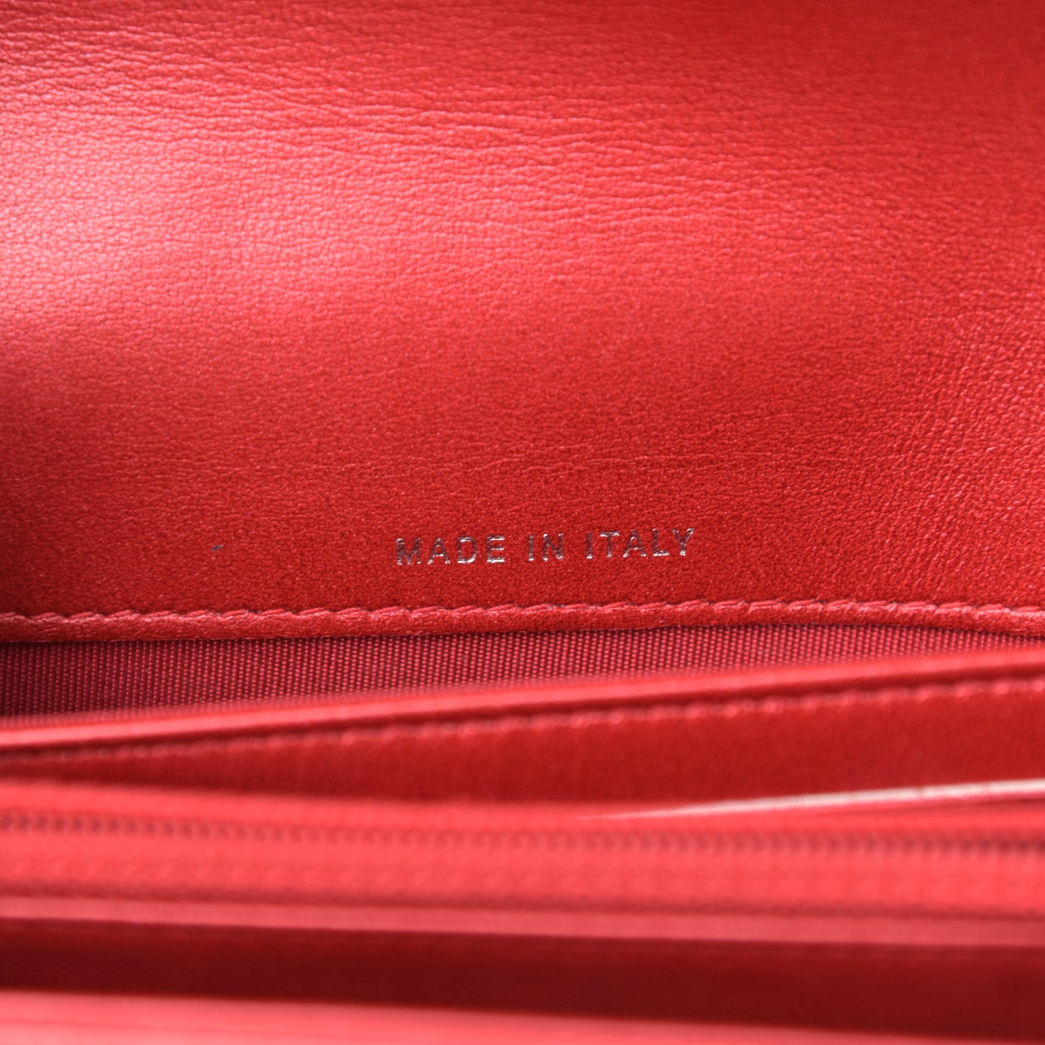 Chanel Lizard Wallet On Chain WOC Red 6 of 13