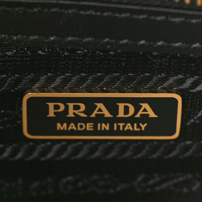 Prada Saffiano Lux Embleme Flap Shoulder Bag Black 6 of 10