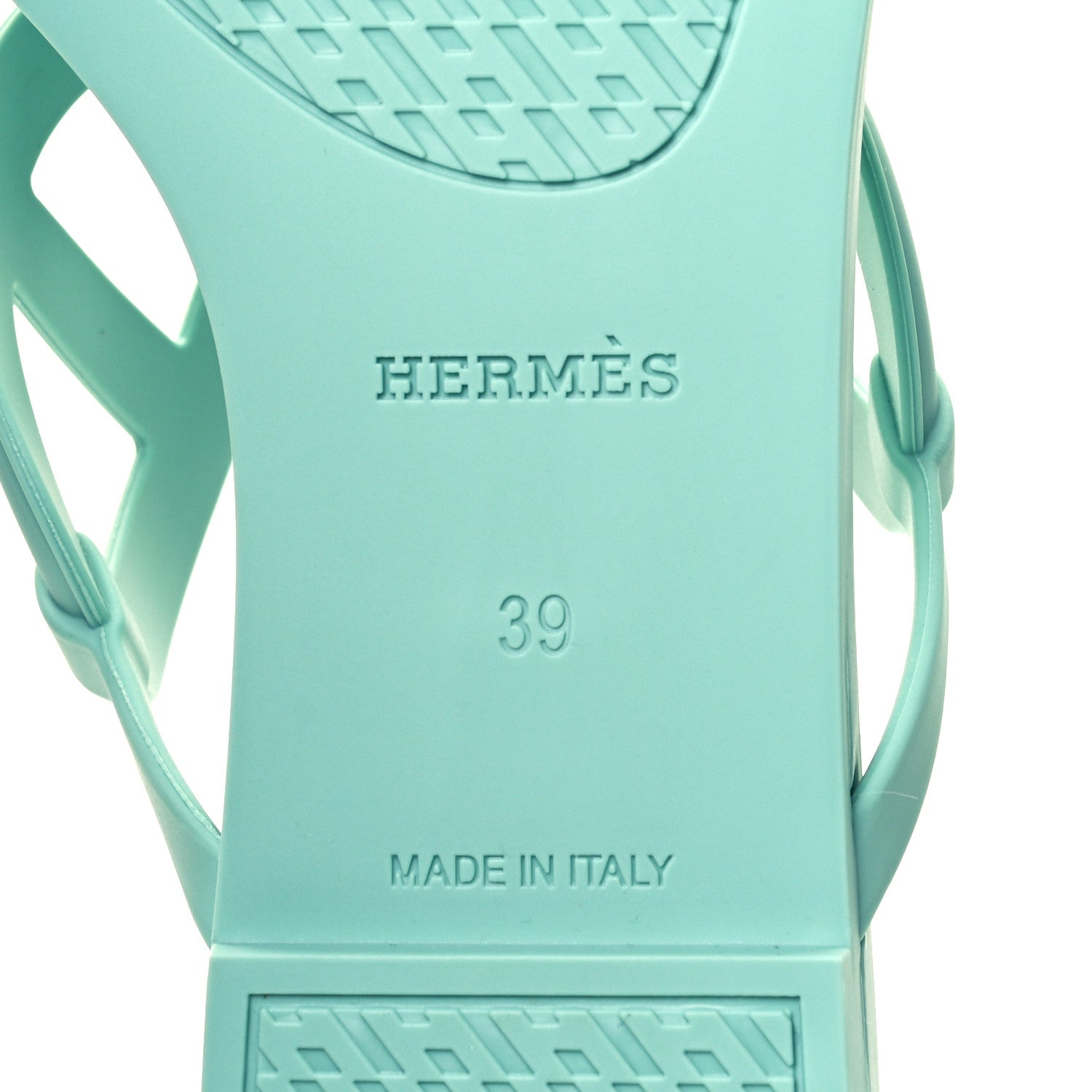 Hermes Rubber Womens Egerie Sandals 39 Vert Embrun 6 of 7