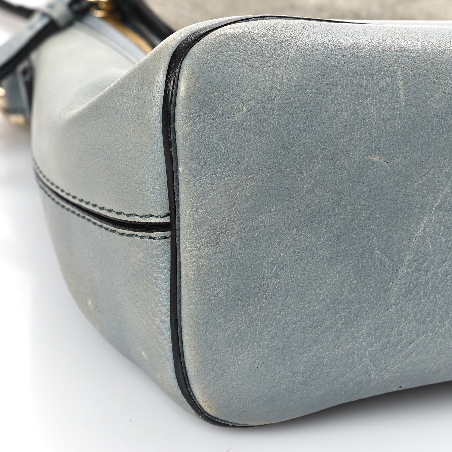 Chloe Suede Calfskin Mini Faye Backpack Washed Blue 6 of 10