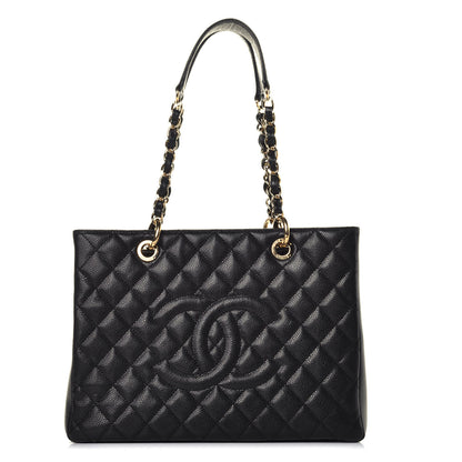 Chanel Caviar Quilted Grand Shopping Tote GST Black 1 of 9