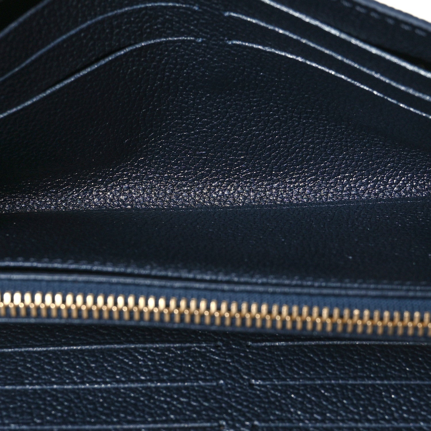 Louis Vuitton Metallic Empreinte Monogram Crystal Flower Sarah Wallet Navy Blue 5 of 6