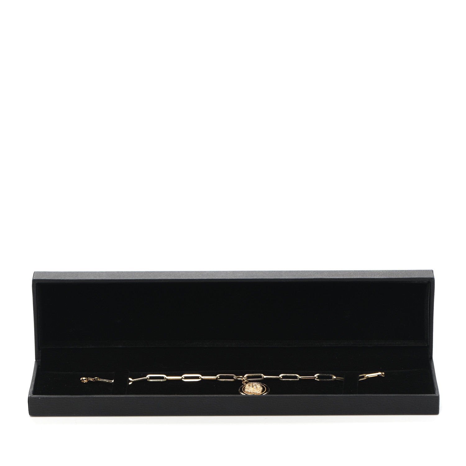 Foundrae 18K Yellow Gold Diamond Strength Medallion Link Bracelet 7 of 7