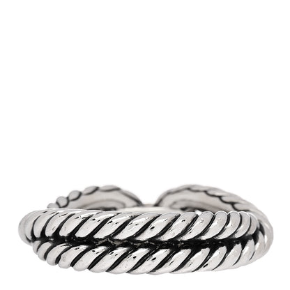 David Yurman Sterling Silver 18K Yellow Gold Cable Loop Ring 49 4.75 3 of 4