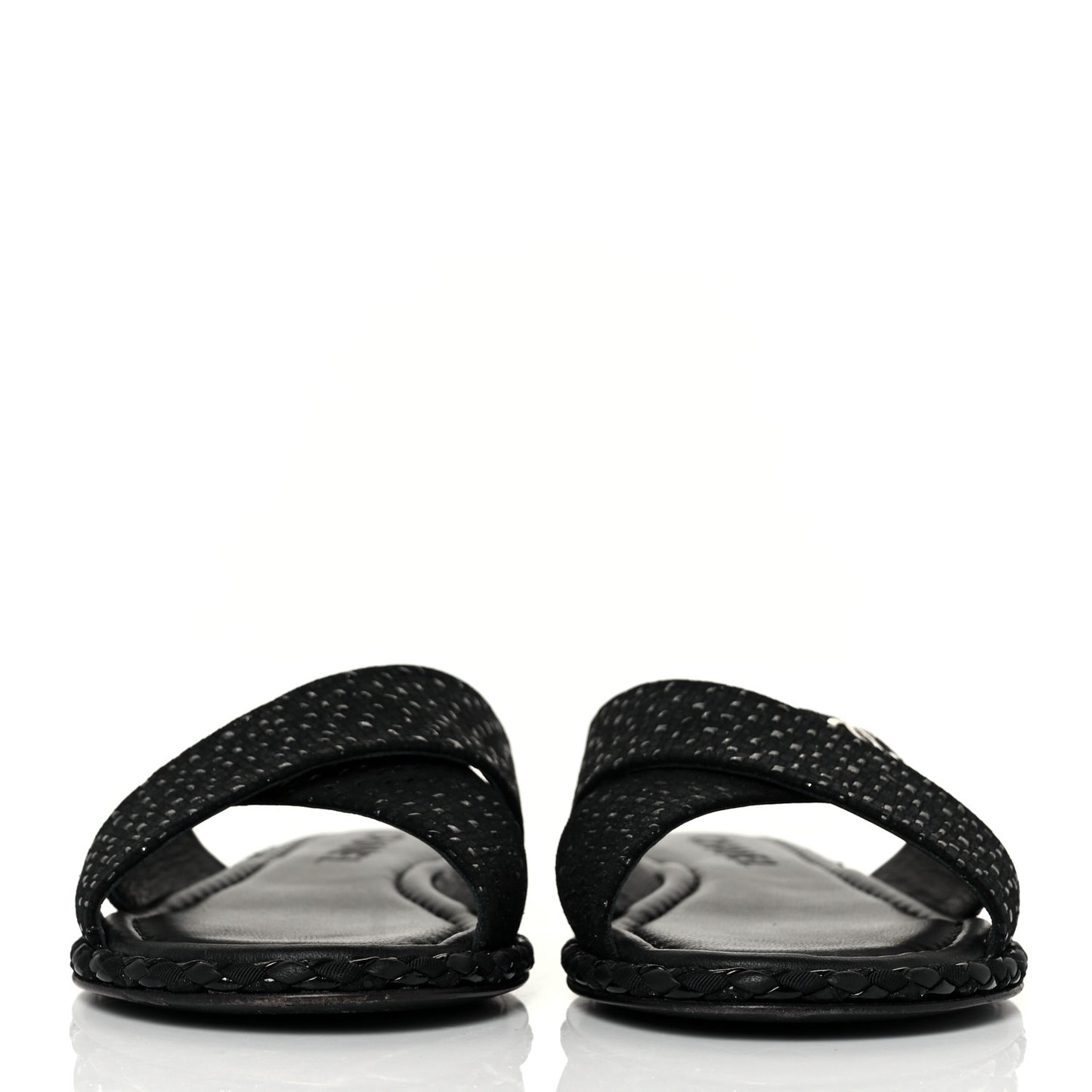 Fabric Mule Sandals 37 Black