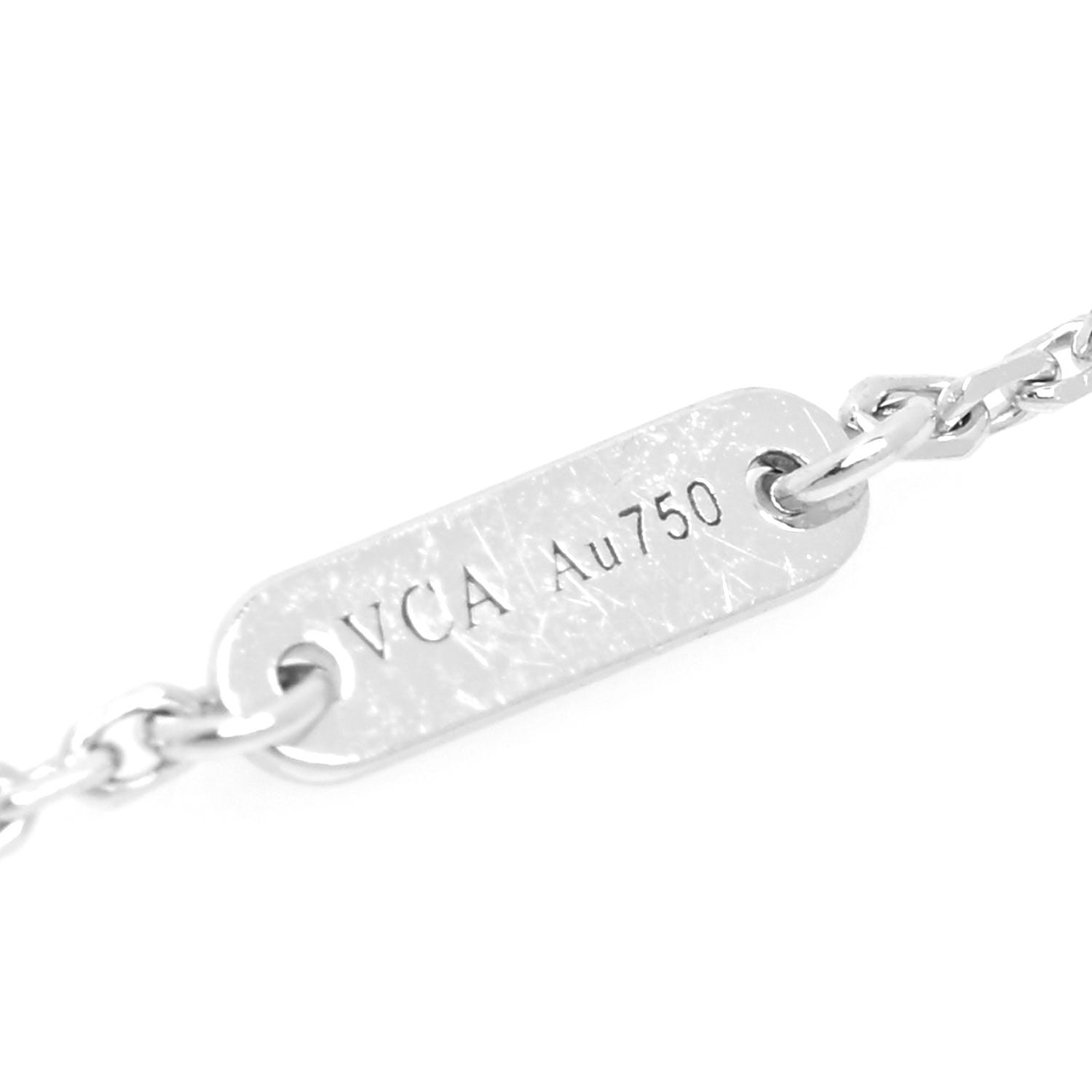 Van Cleef & Arpels 18K White Gold Diamond Sweet Alhambra Bracelet 6 of 7
