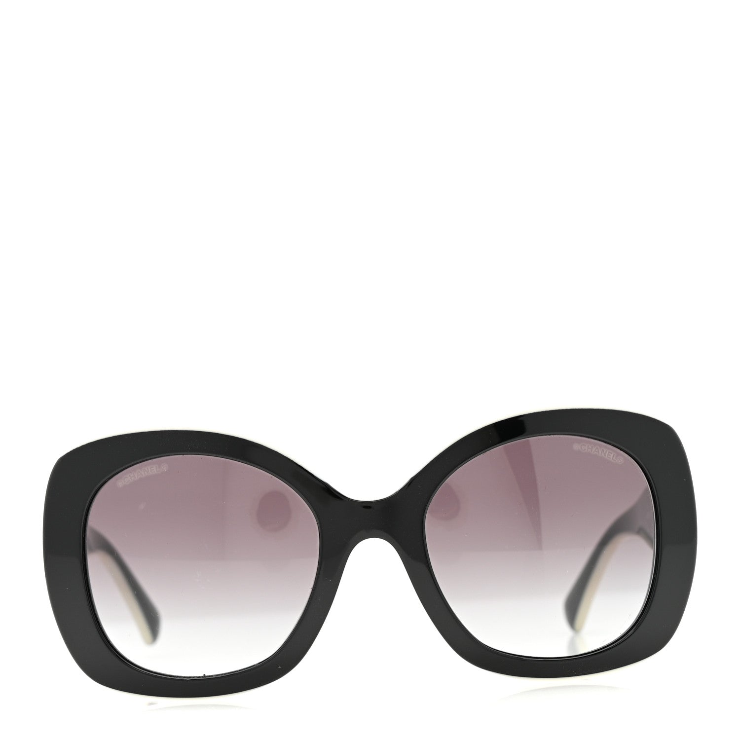 Chanel Acetate Sunglasses 71414 Black White 2 of 8