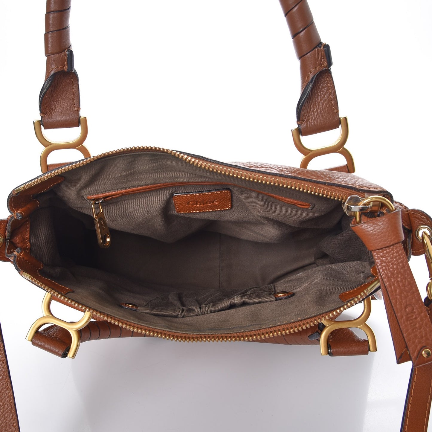 Calfskin Medium Marcie Satchel Tan