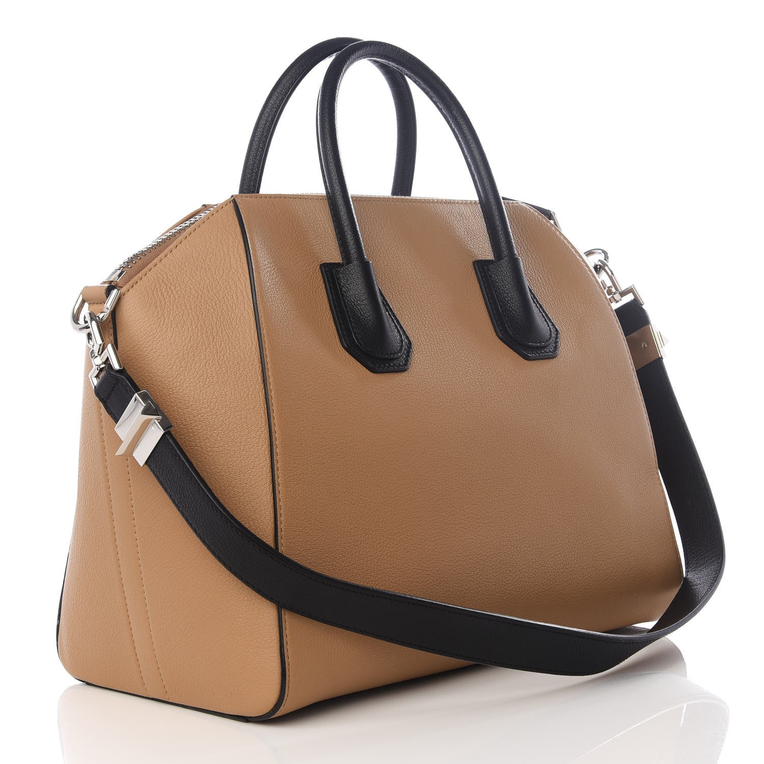 Givenchy Sugar Goatskin Medium Tri-Color Antigona Beige Black White 2 of 8