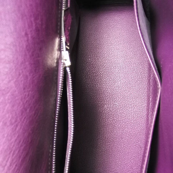 Ostrich Kelly 28 Handbag Violet