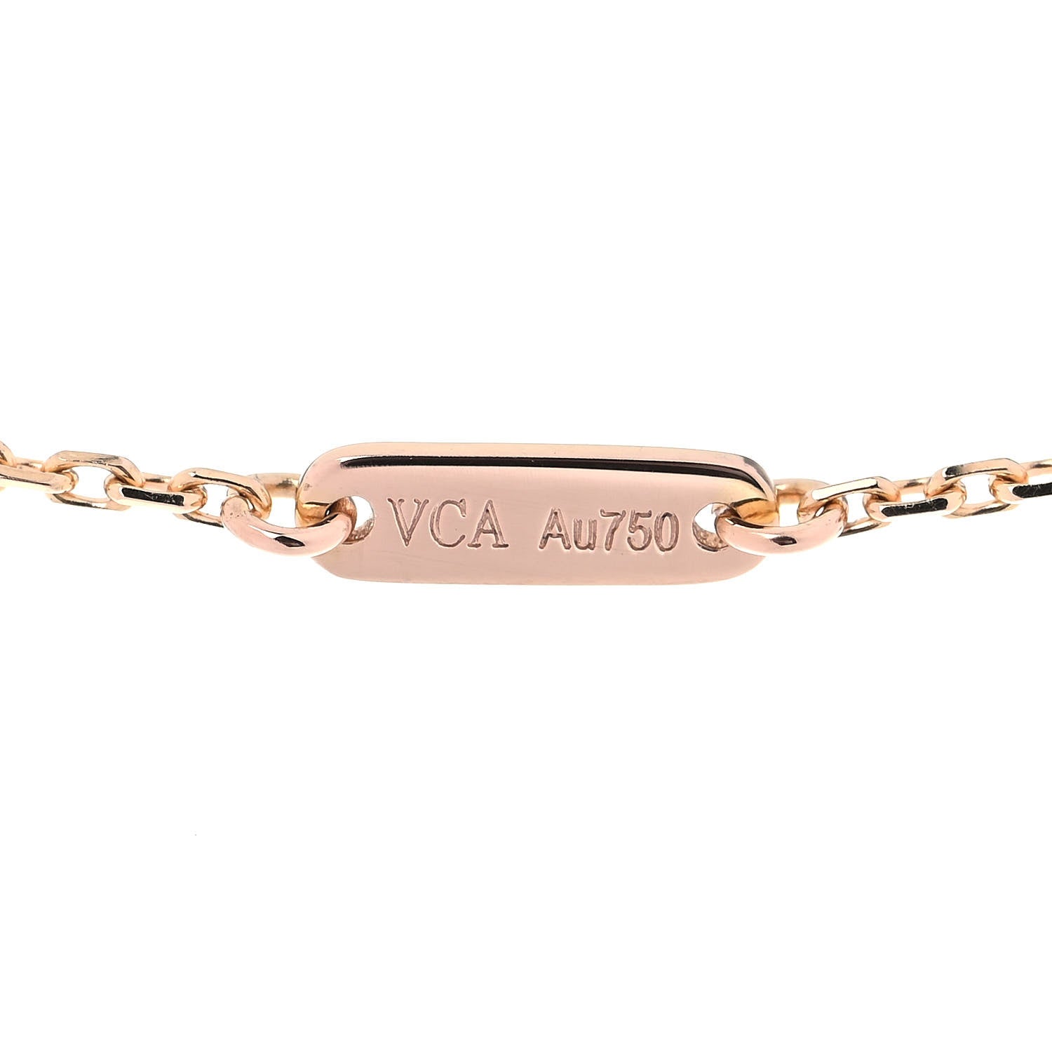 Van Cleef & Arpels 18K Rose Gold Carnelian Sweet Alhambra Pendant Necklace 4 of 7