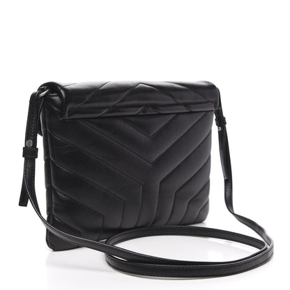 Saint Laurent Calfskin Y Quilted Monogram Loulou Flap Bag Black 3 of 12