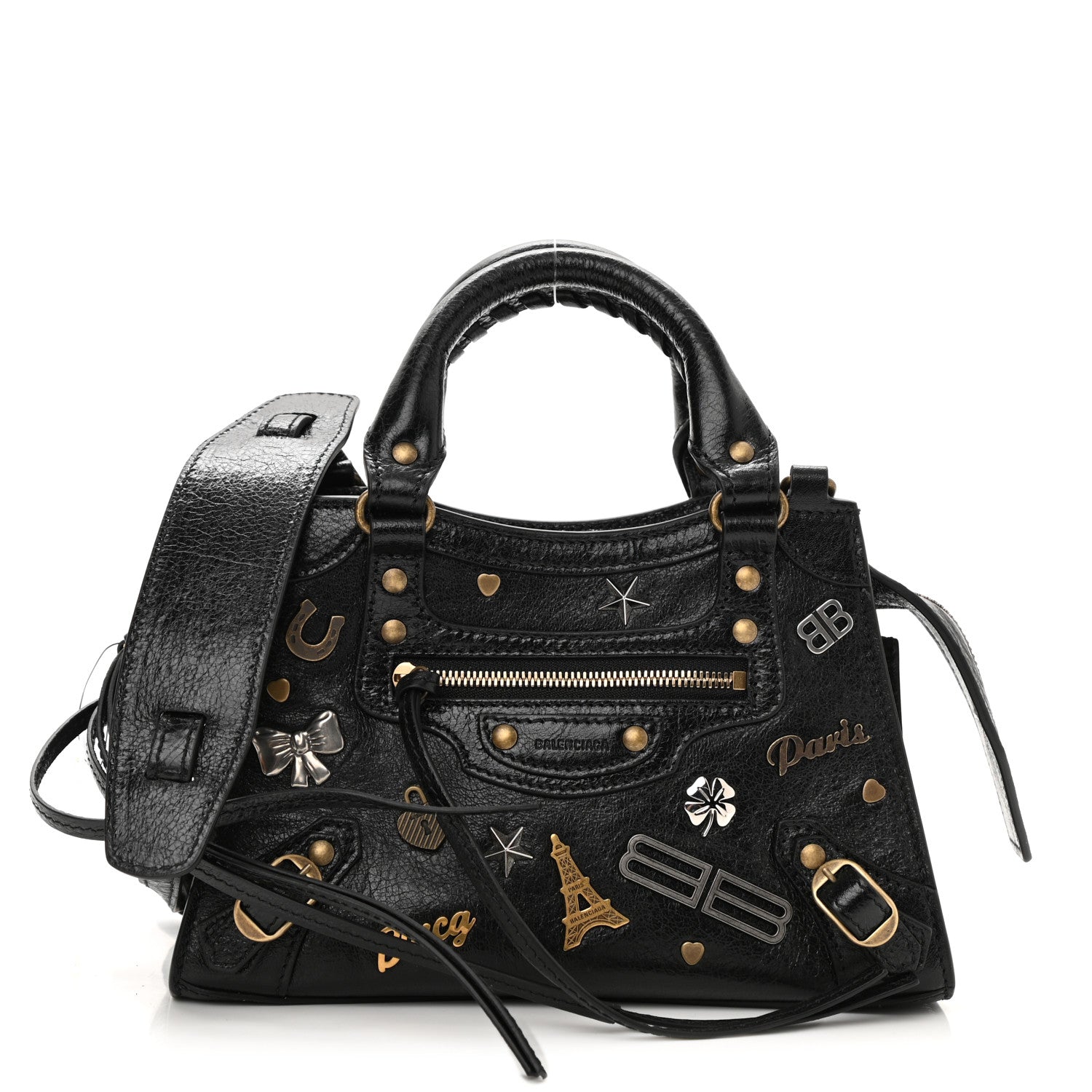 Balenciaga Agneau Neo Classic Hardware Pins Mini City Black 1 of 8