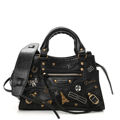 Balenciaga Agneau Neo Classic Hardware Pins Mini City Black 1 of 8