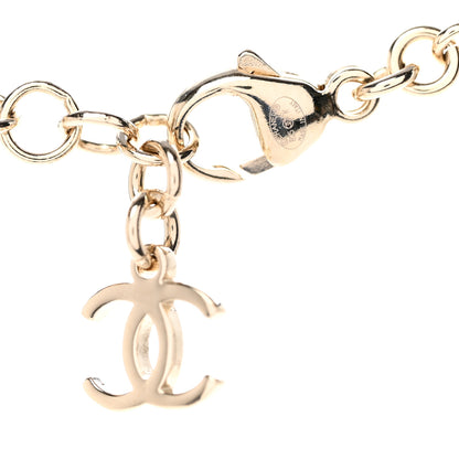 Chanel Crystal CC Bow Pendant Necklace Gold Silver 6 of 7
