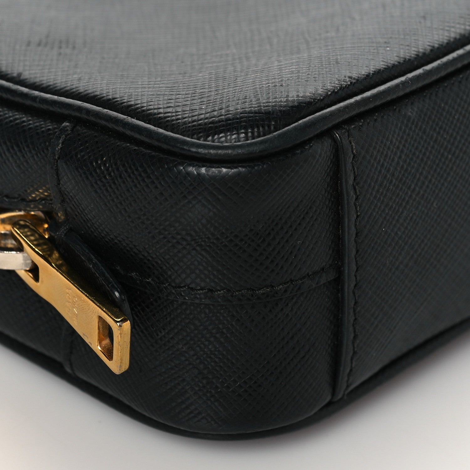 Prada Saffiano Mini Camera Crossbody Bag Black 8 of 10