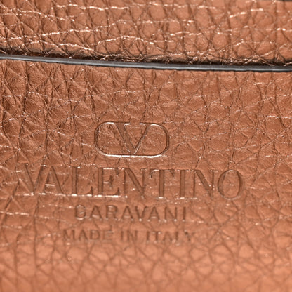 Valentino Garavani Metallic Pebbled Calfskin Rockstud Camera Crossbody Bag Rame 6 of 9