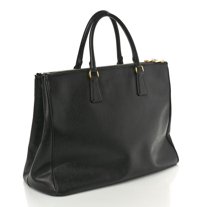 Prada Saffiano Lux Large Galleria Double Zip Tote Black 3 of 9