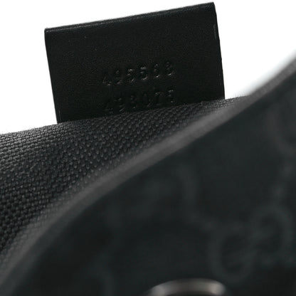 Gucci Soft GG Supreme Monogram Calfskin Web Double Buckle Backpack Black 7 of 11