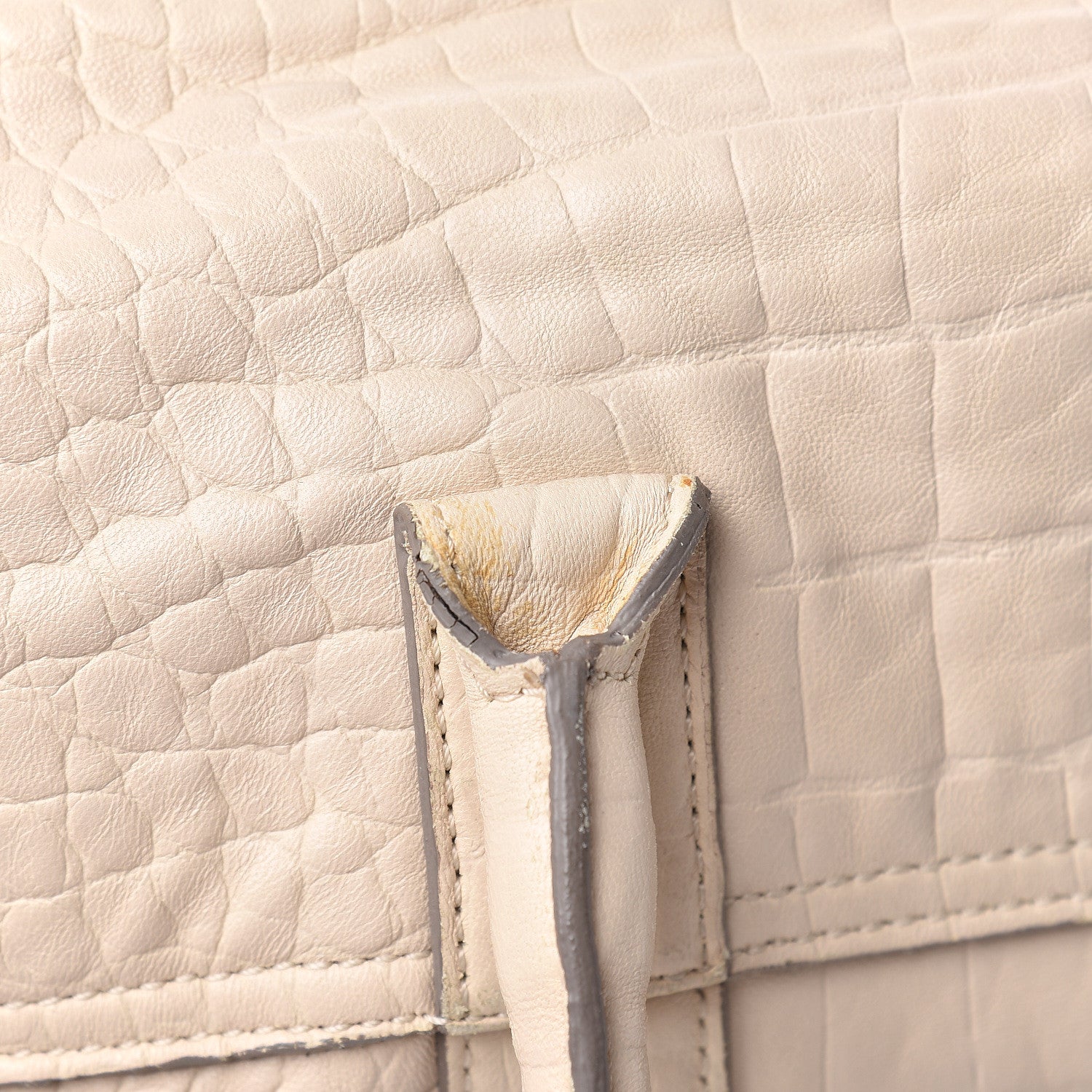 Mulberry Calfskin Crocodile Embossed Bayswater Snowball White 12 of 21