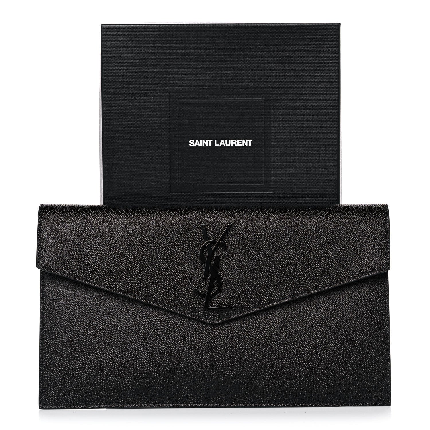 Saint Laurent Grain De Poudre Uptown Pouch Black 8 of 8