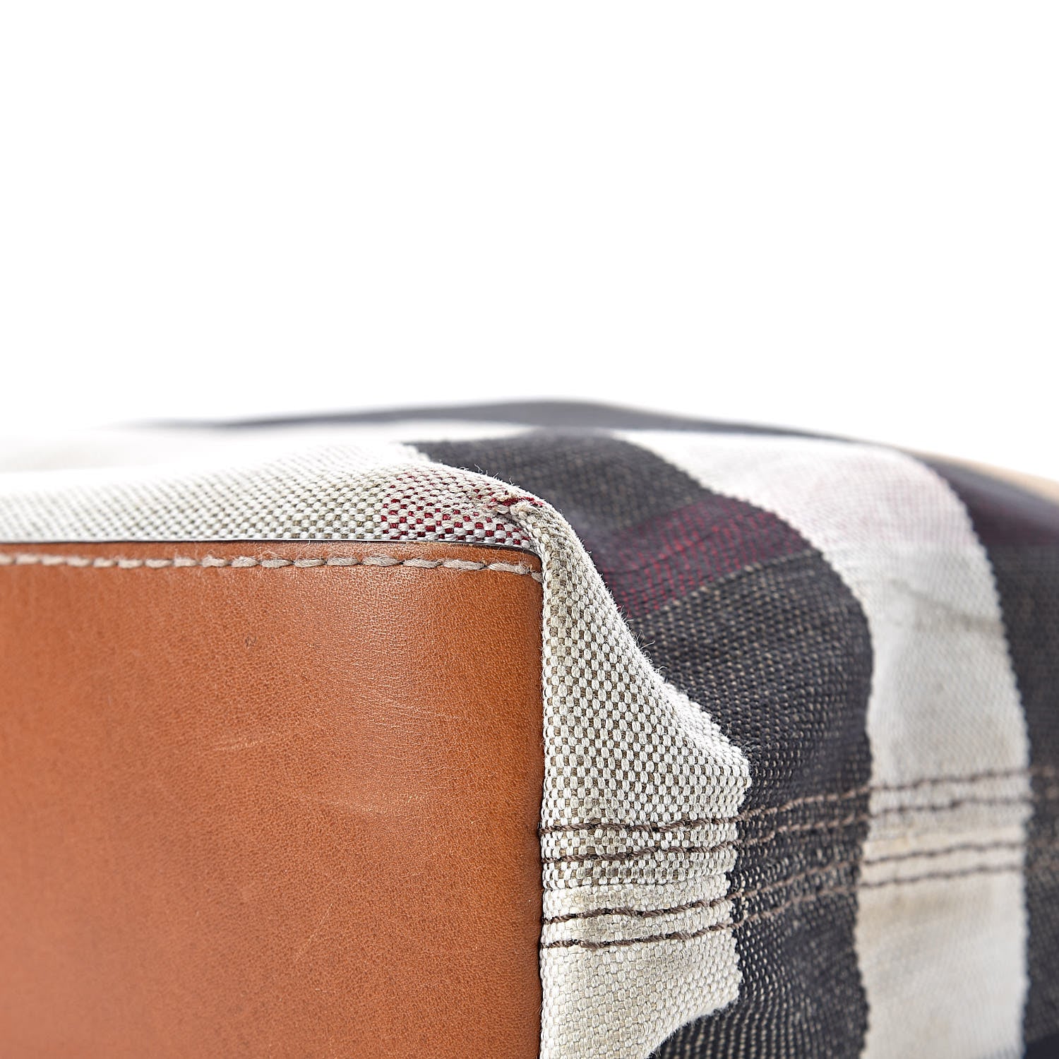 Burberry Canvas Mega Check Medium Tottenham Brit Tote Saddle Brown 12 of 17