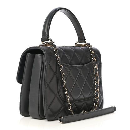 Chanel Lambskin Quilted Small Trendy CC Dual Handle Flap Bag Dark Grey 3 of 18