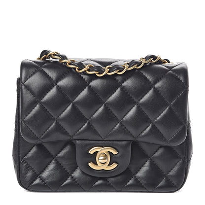 Chanel Lambskin Quilted Mini Square Flap Black 1 of 10
