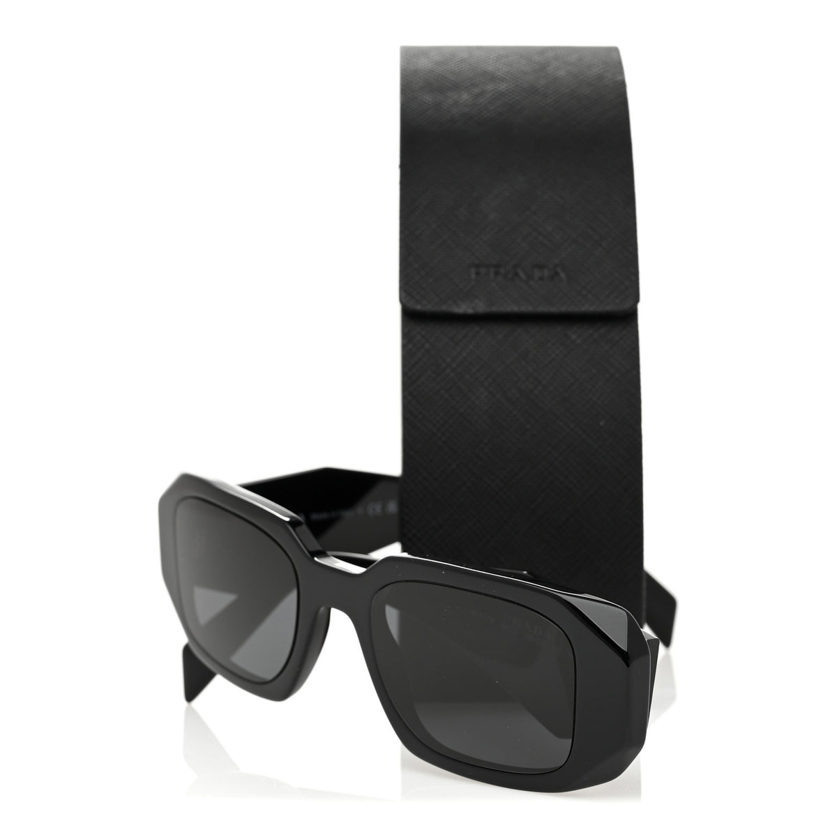 PRADA
Acetate Symbole Sunglasses SPR
17W Black PR 17WS Prada Sunglasses 1AB5S0 Black - eye-oo.com main image 3