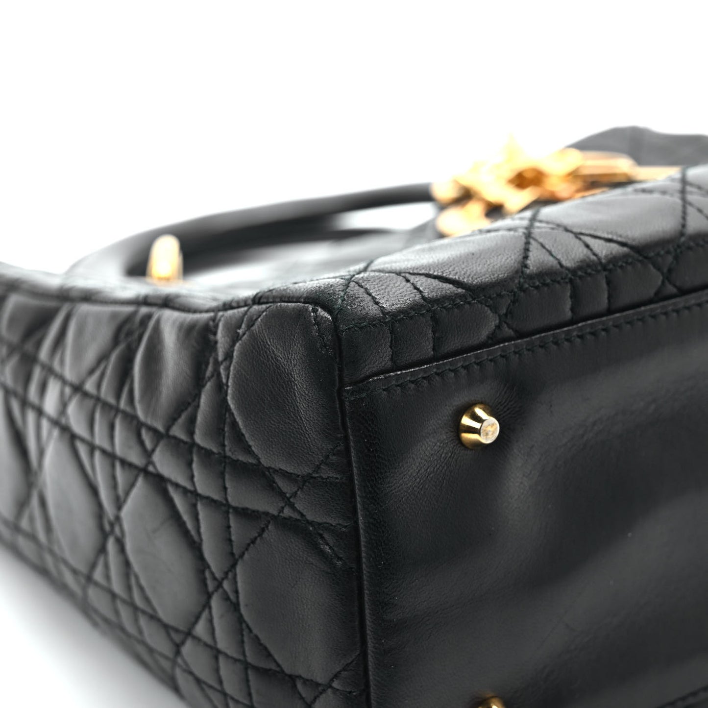 Lambskin Cannage Medium Lady Dior Black