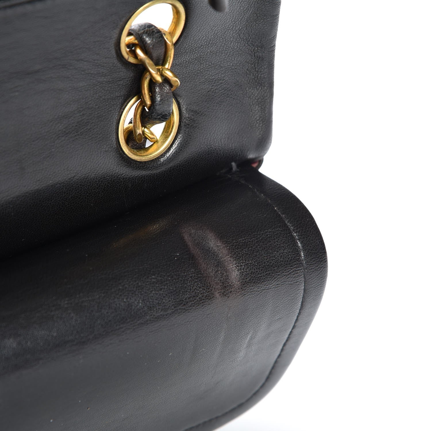 Chanel Lambskin Quilted Medium Double Flap Black 10 of 11