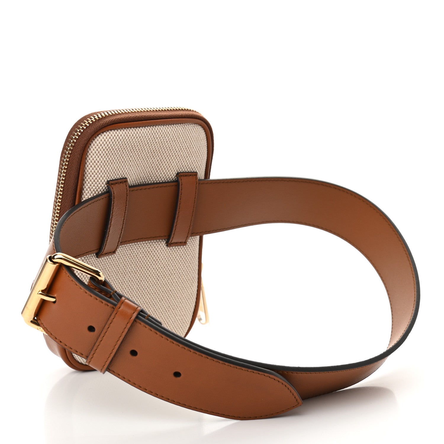 Gucci Vintage Canvas Calfskin Web Belted iPhone Case 70 28 Sand Cuir 3 of 10