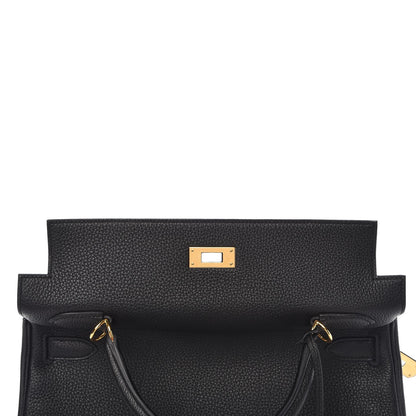 Hermes Togo Kelly Retourne 32 Black 9 of 37
