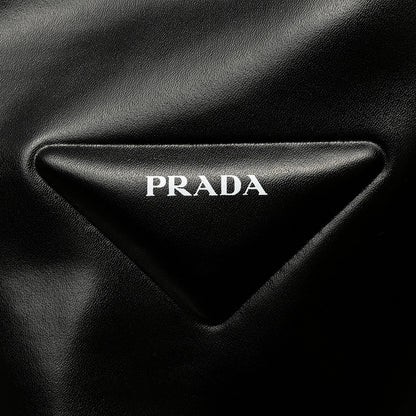 Prada Nappa Tech Logo Over the Knee 70mm Platform Boots 36 Black 7 of 11