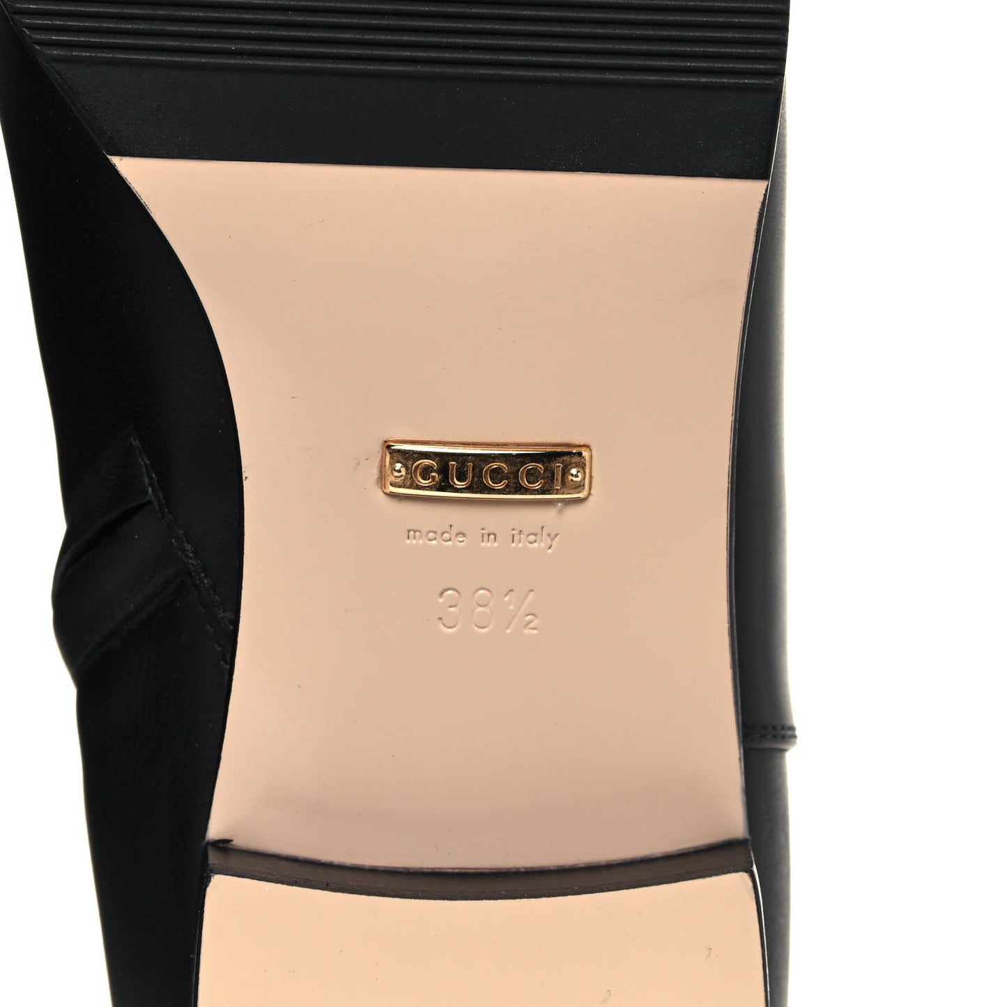 Calfskin Buttons Lifford Knee High Boots 38.5 Black