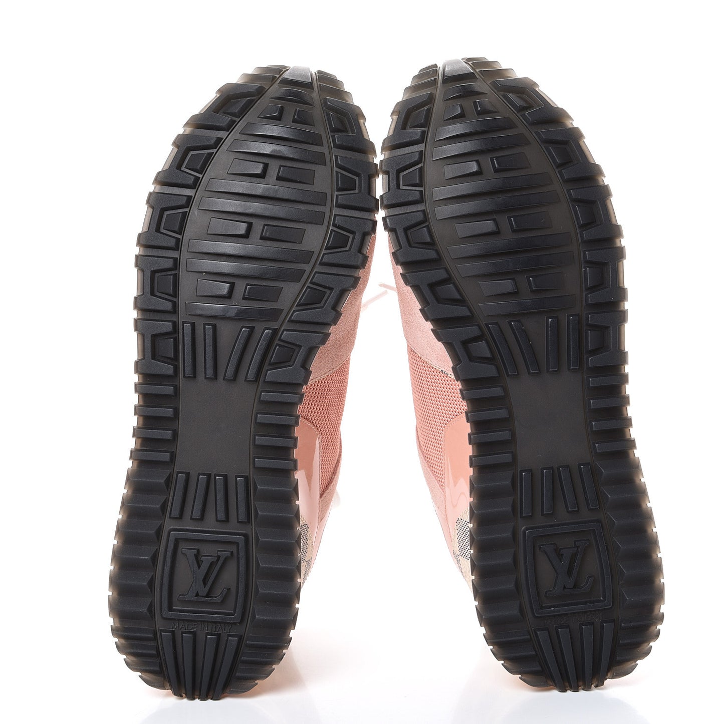 Suede Damier Azur Run Away Sneakers 36.5 Pink