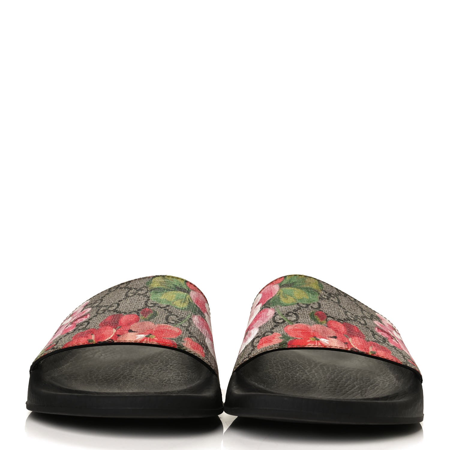 Gucci GG Supreme Monogram Blooms Slide Sandals 40 Beige Multicolor 2 of 8