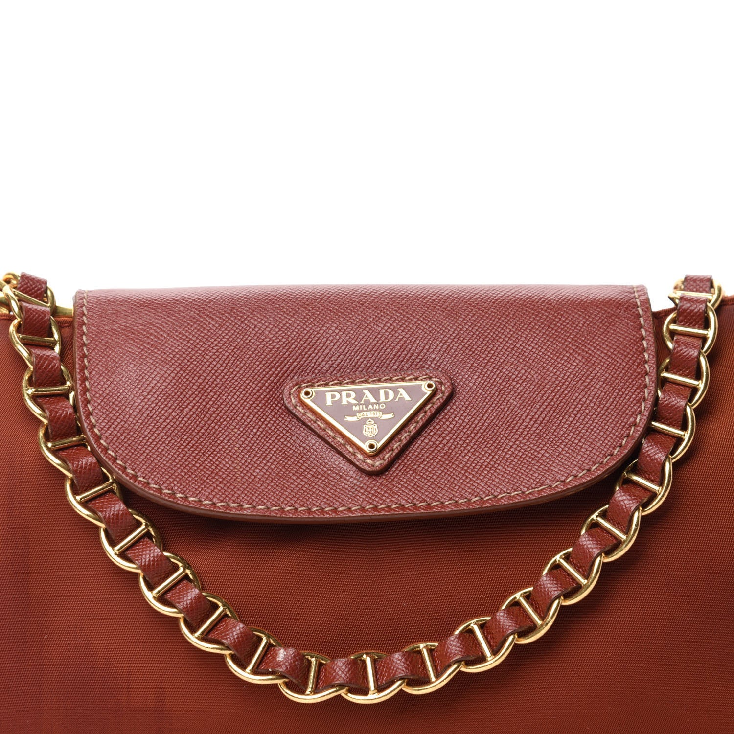 Prada Tessuto Nylon Saffiano Crossbody Bag Bacca 13 of 13
