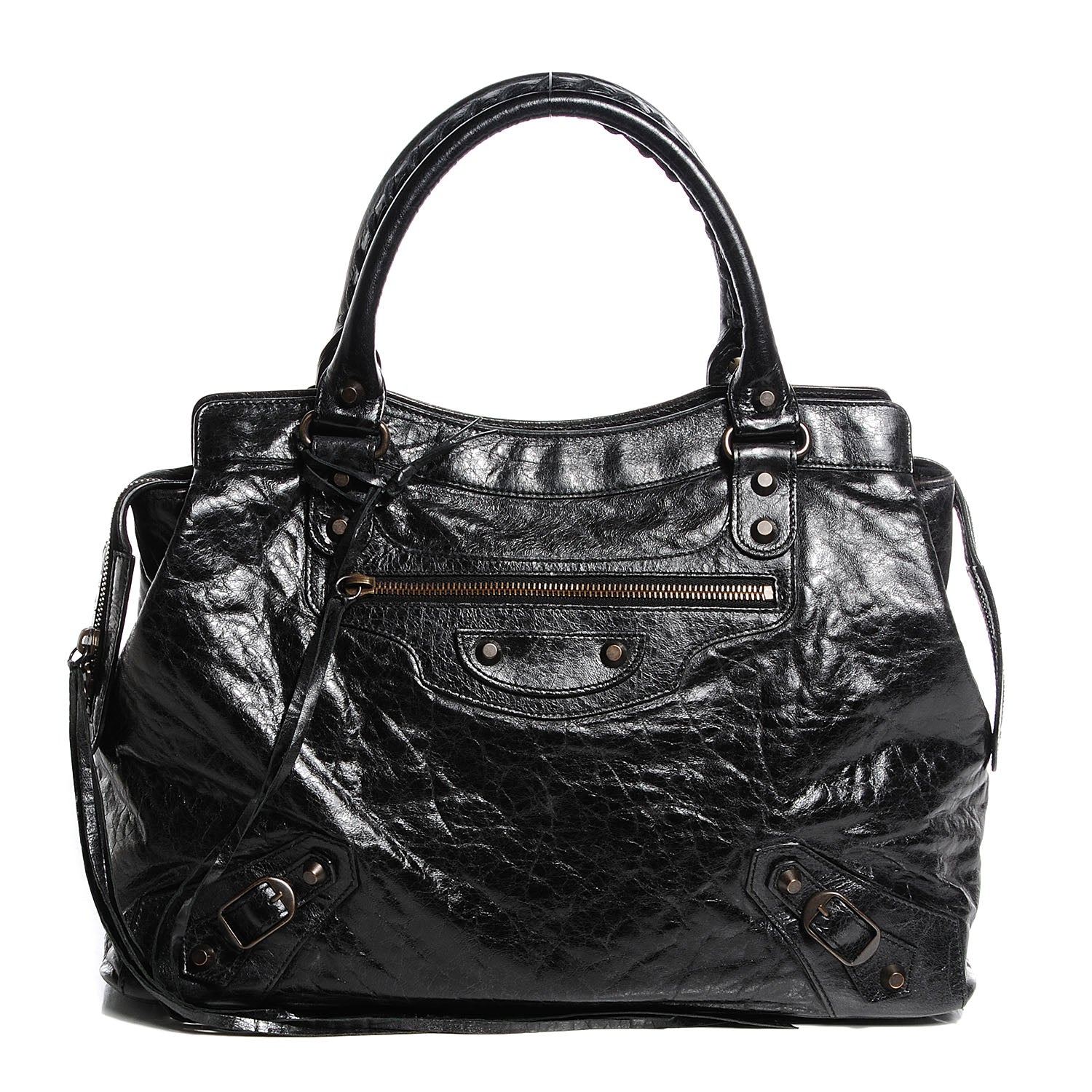 Balenciaga Agneau Classic Hardware Step Bag Black 1 of 15