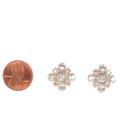 Chanel Crystal CC Earrings Silver 2 of 4