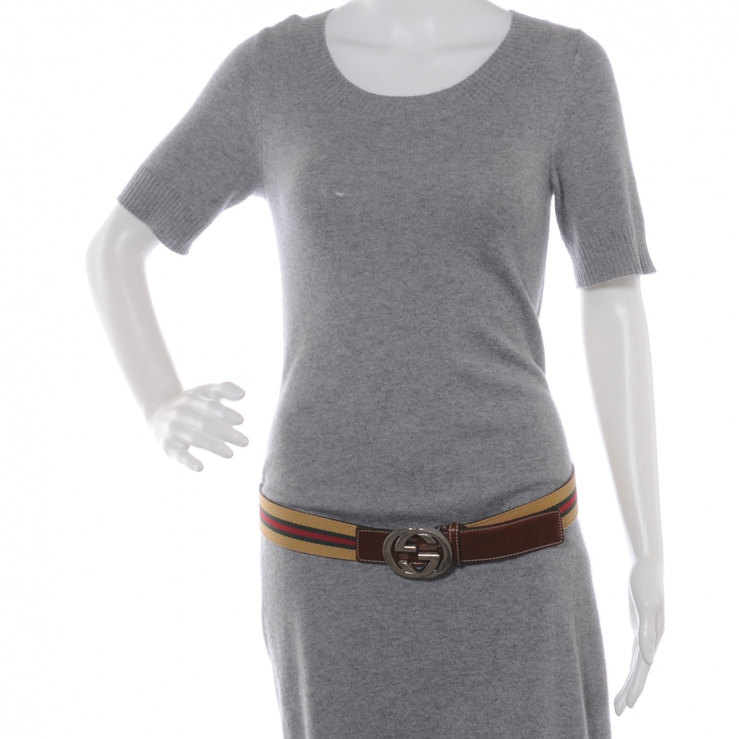 Leather Web GG Belt Biege 95 38