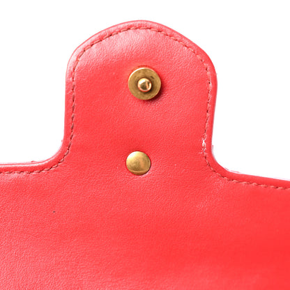 Gucci Calfskin Matelasse Super Mini GG Marmont Shoulder Bag Hibiscus Red 11 of 11