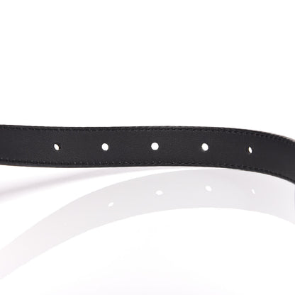 Gucci Calfskin Pearl Double G 20mm Belt 75 30 Black Cream 6 of 7