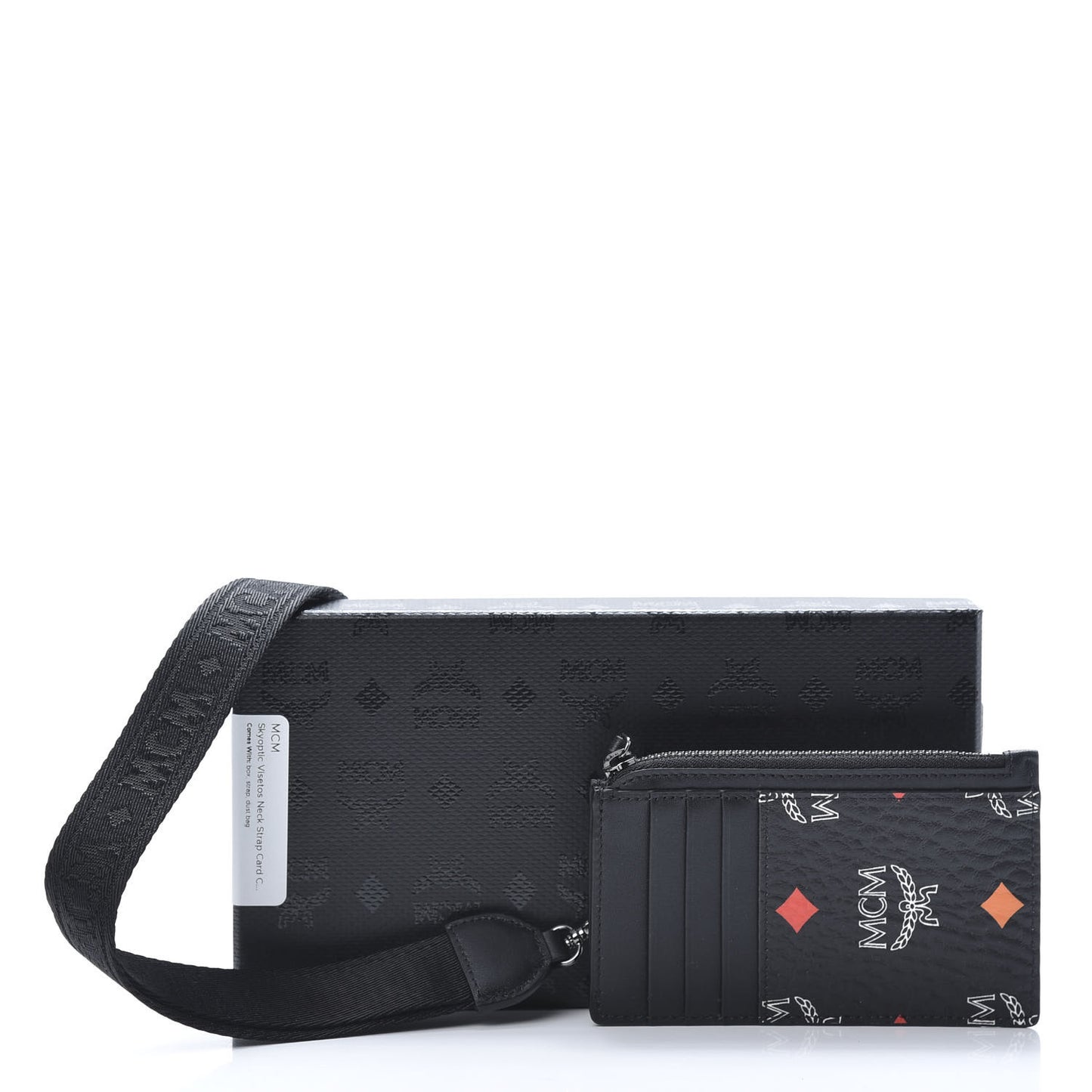 Skyoptic Visetos Neck Strap Card Case Holder Diamond Black