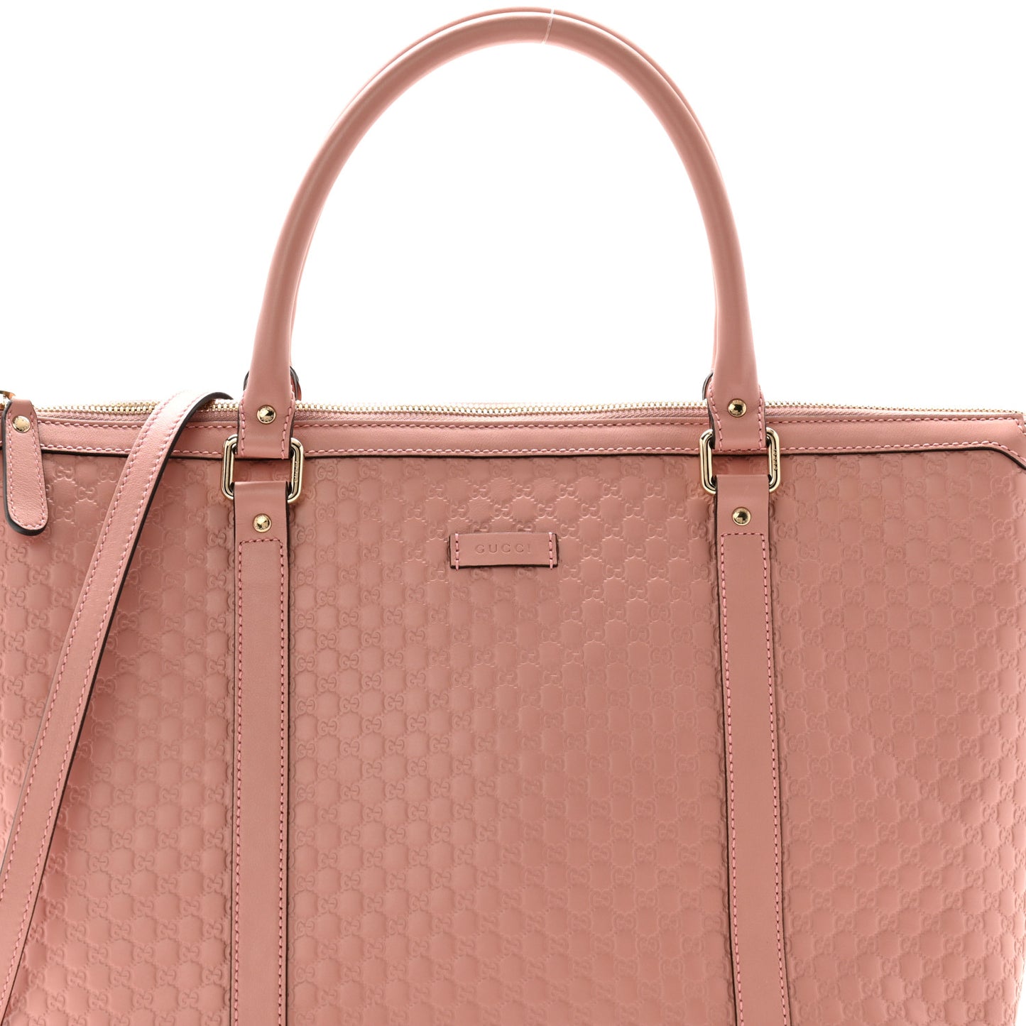 Soft Microguccissima Medium Zippered Satchel Soft Pink