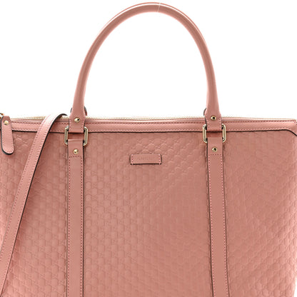 Gucci Soft Microguccissima Medium Zippered Satchel Soft Pink 8 of 13