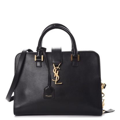 Saint Laurent Smooth Calfskin Small Cabas Monogram Black 1 of 11