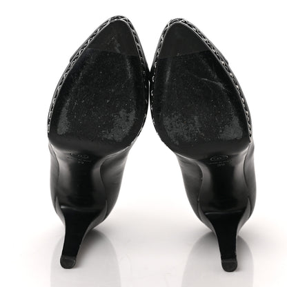 Chanel Lambskin CC Cap Toe Platform Chain Pumps 39 Black 5 of 8