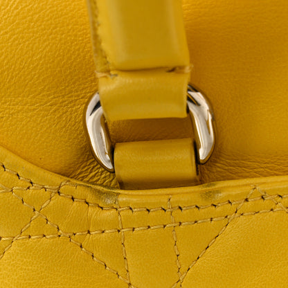 Christian Dior Lambskin Cannage Embroidered Stardust Backpack Yellow 12 of 17