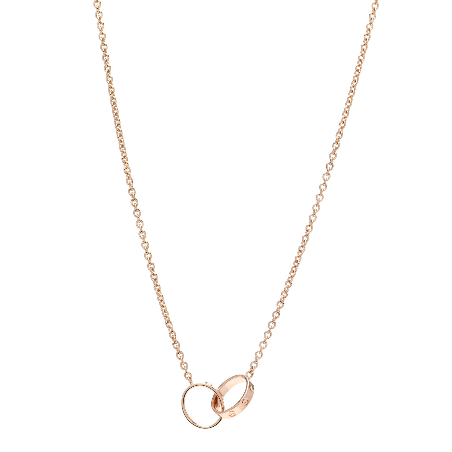 18K Pink Gold Interlocking LOVE Necklace